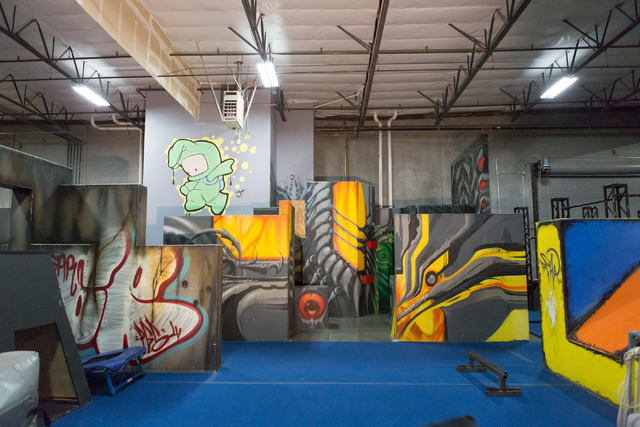 Various obstacles used in parkour are shown inside HKPK Las Vegas in North Las Vegas Sept. 1. Donavon Lockett/View