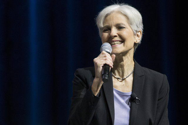 Green Party presidential nominee Dr. Jill Stein speaks during the Asian American Journalists Association Presidential Election Forum at Caesars Palace hotel-casino on Friday, Aug. 12, 2016, in Las ...