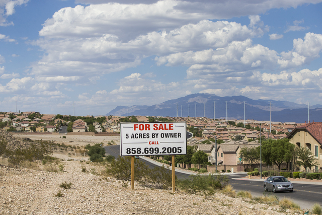Acreage for sale in north west Las Vegas on Thursday, Sept. 1, 2016. Benjamin Hager/Las Vegas Review-Journal