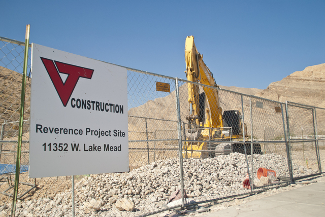Early work continues at the 300-acre Reverence housing development site near West Lake Mead Boulevard and the 215 Beltway in northwest Las Vegas on Friday, Sept. 16, 2016.  Daniel Clark/Las Vegas  ...