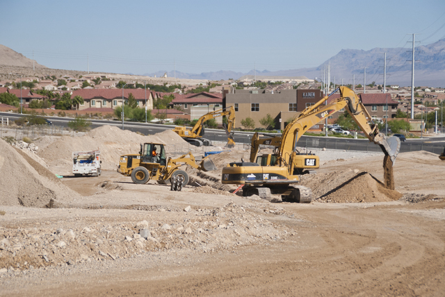 Early work continues at the 300-acre Reverence housing development site near West Lake Mead Boulevard and the 215 Beltway in northwest Las Vegas on Friday, Sept. 16, 2016.  Daniel Clark/Las Vegas  ...