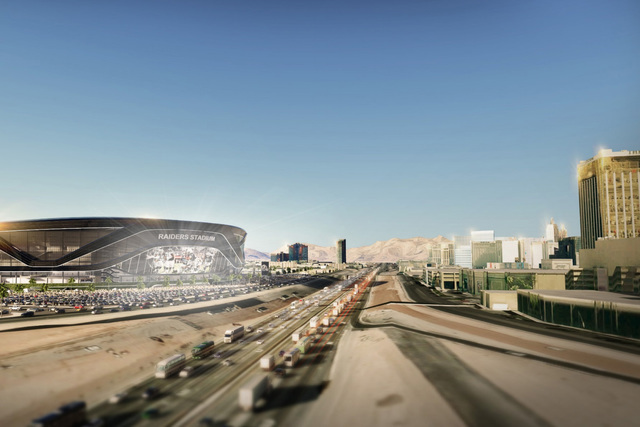 A rendering shows how the proposed domed stadium for Las Vegas might look. (MANICA Architecture)