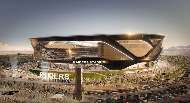 A rendering shows how the proposed domed stadium for Las Vegas might look. (MANICA Architecture)