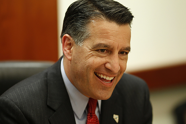 Gov. Brian Sandoval is pictured in this file photo. (Las Vegas Review-Journal)