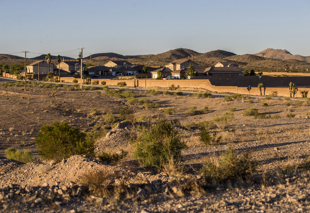 Cottonwood Lake Homes subdivision on Sunday, Sept. 4, 2016, in Searchlight, Nev. (Benjamin Hager/Las Vegas Review-Journal)