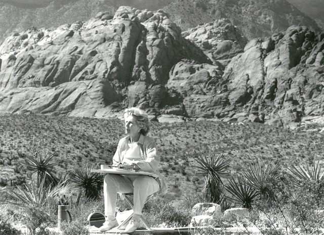 Thalia Dondero, the first woman elected to the Clark County Commission, is seen in Red Rock Canyon in this July 18, 1987, file photo. (Russell Yip/Las Vegas Review-Journal)
