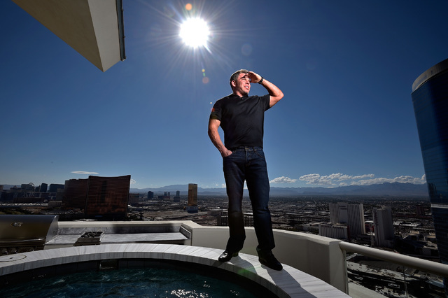 Las Vegas real estate investor Stephen Siegel, founder of the Siegel Group, looks out from his his penthouse home at Turnberry Place Tuesday, Sept. 13, 2016, in Las Vegas. (David Becker/Las Vegas  ...