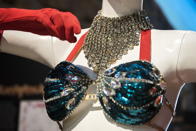 A stage costume from "The Les Folies Bergere" exhibit is seen at the Nevada State Museum Aug. 27. Martin S. Fuentes/View