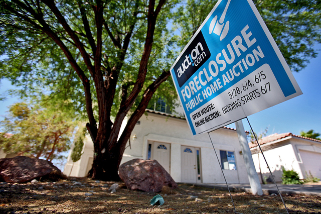 A foreclosed home is shown in Las Vegas. (Jeff Scheid/Las Vegas Review-Journal File)