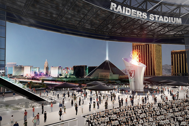 A rendering shows how the proposed domed stadium for Las Vegas might look. (MANICA Architecture)