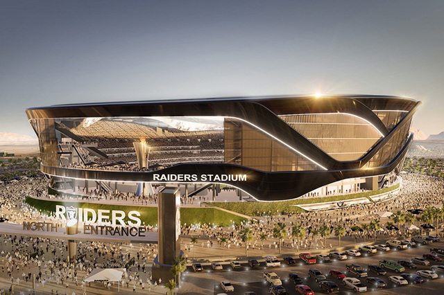 A rendering shows how the proposed domed stadium for Las Vegas might look. (MANICA Architecture)