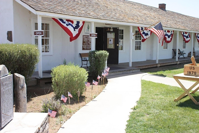 Fort Verde's headquarters building serves as the park's visitor center and houses museum exhibits outlining the fort's history. (Arizona State Parks)