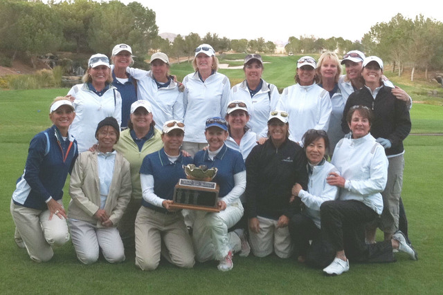 2010 winning team of Silver Cup from Women's Southern Nevada Golf Association. (Nevada State Women's Golf Association)