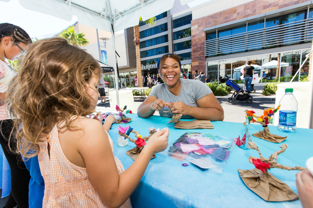 The Discovery Children’s Museum is once again hosting a free children’s art activity booth, seen here in 2015, at the Summerlin Festival of Arts at Downtown Summerlin. Mona Shield Pa ...