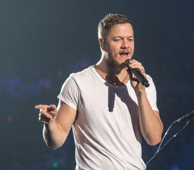 Frontman Dan Reynolds and his Las Vegas band Imagine Dragons at T-Mobile Arena on Wednesday, Oct. 26, 2016, in Las Vegas. (Tom Donoghue)