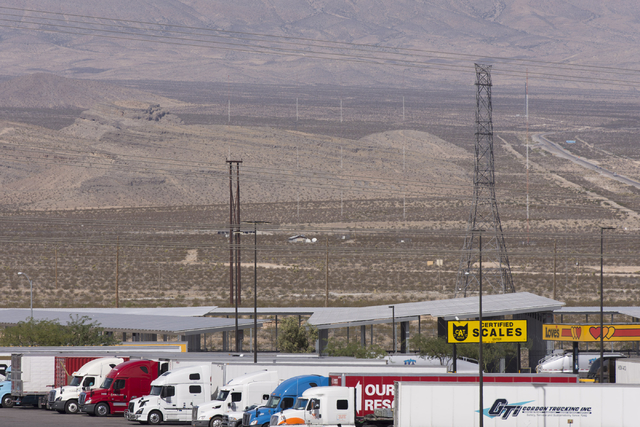 Apex Industrial Park near U.S. 93 and Interstate 15 in North Las Vegas is seen, Wednesday, Oct. 12, 2016. Love's Travel Stop is seen in the foreground. Jason Ogulnik/Las Vegas Review-Journal