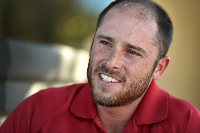Mitch Glasser, professional baseball player and substitute teacher speaks during an interview Tuesday, Oct. 4, 2016, in Henderson. The minor league player was chosen to participate with the nation ...