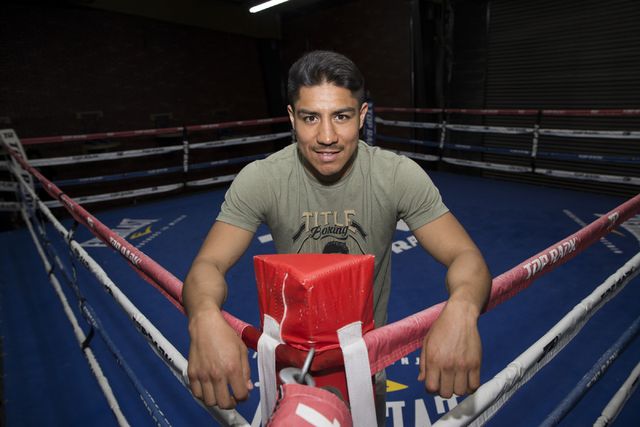 Boxer Jessie Vargas is photographed at the Top Rank Gym on Thursday, Oct. 6, 2016, in Las Vegas. Vargas is set to fight against Manny Pacquiao on Nov. 5. (Erik Verduzco/Las Vegas Review-Journal) F ...