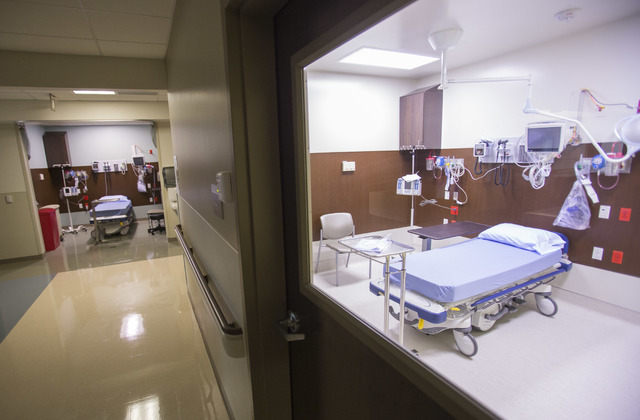 The new emergency room is seen at the Henderson Hospital, Friday, Oct. 7, 2016. (Richard Brian/Las Vegas Business Press)
