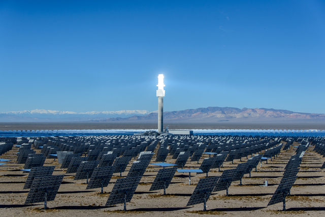 Special to the Pahrump Valley Times
The Crescent Dunes solar plant near Tonopah we’ll be increasing its production rates to 500,000 megawatt-hours annually.