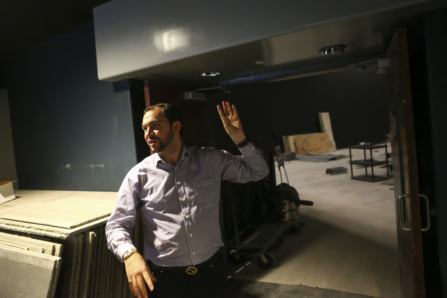 Nick Fotheringham, vice president of content and development at Millenial Esports, talks about a yet-unnamed e-sports arena venue under construction at Neonopolis in downtown Las Vegas on Wednesda ...
