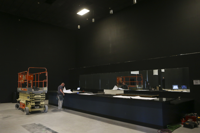 Construction goes on at a yet-unnamed e-sports arena venue at Neonopolis in downtown Las Vegas on Wednesday, Oct. 26, 2016. Chase Stevens/Las Vegas Review-Journal Follow @csstevensphoto