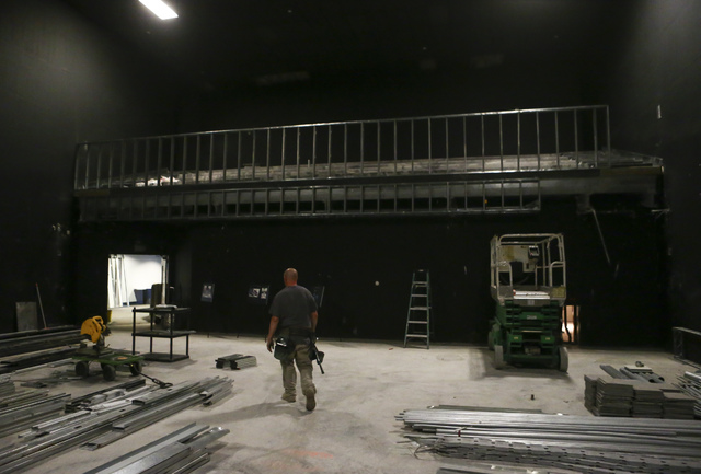 Construction goes on at a yet-unnamed e-sports arena venue at Neonopolis in downtown Las Vegas on Wednesday, Oct. 26, 2016. Chase Stevens/Las Vegas Review-Journal Follow @csstevensphoto