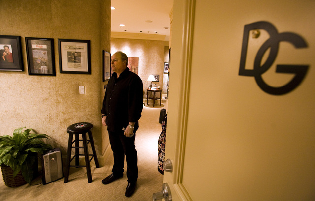 Chip Lightman, manager for Danny Gans, stands in Gans' dressing room at the Encore hotel-casino on Friday, May 1, 2009. The Las Vegas impressionist  died in his Henderson home early Friday. He was ...
