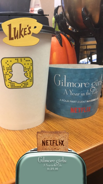 Snapchat created a custom Luke's Diner filter for the Gilmore Girls pop-up. (Janna Karel/Las Vegas-Review Journal)