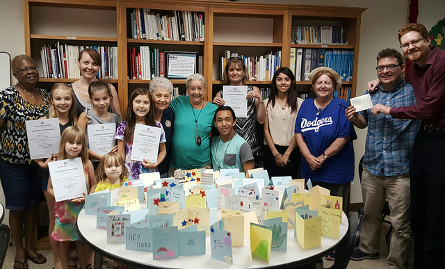 The American Legion Auxiliary Unit No. 14 Juniors had some assistance with its Letters From Home Program thanks to Nevada PEP. The program was put together to create handmade cards for military pe ...