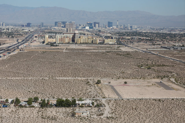 Massive lots for sale south of the Strip in Las Vegas and east of Interstate 15 are seen on Monday, Sept. 26, 2016. Brett Le Blanc/Las Vegas Review-Journal Follow @bleblancphoto