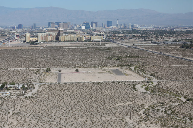 Massive lots for sale south of the Strip in Las Vegas and east of Interstate 15 are seen on Monday, Sept. 26, 2016. Brett Le Blanc/Las Vegas Review-Journal Follow @bleblancphoto