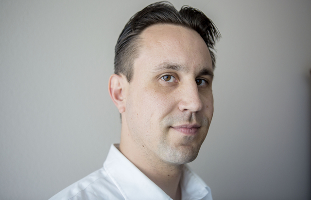 Policy Analyst Daniel Honchariw poses for a portrait in his office at the Nevada Policy Research Institute, Thursday, Sept. 29, 2016, in Las Vegas. Elizabeth Page Brumley/Las Vegas Review-Journal ...