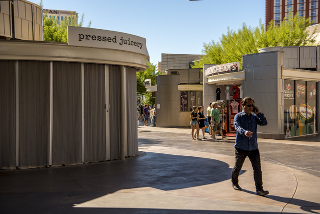 A retail shopping area is seen outside of Fashion Show mall in Las Vegas on Wednesday, Oct. 19, 2016. (Joshua Dahl/Las Vegas Review-Journal)