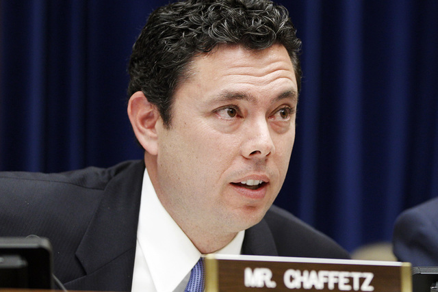 U.S. Rep. Jason Chaffetz, R-Utah, speaks during "The Security Failures of Benghazi" hearing on Capitol Hill, Washington D.C., Oct. 10, 2012. (Jose Luis Magana/Reuters)