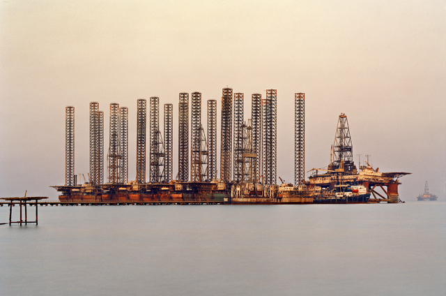 The SOCAR oil fields of Baku, Azerbaijan, inspire an Edward Burtynsky photograph, shot in 2006 and featured in "Oil," on display at UNLV's Marjorie Barrick Museum through mid-January. COURTESY NEV ...