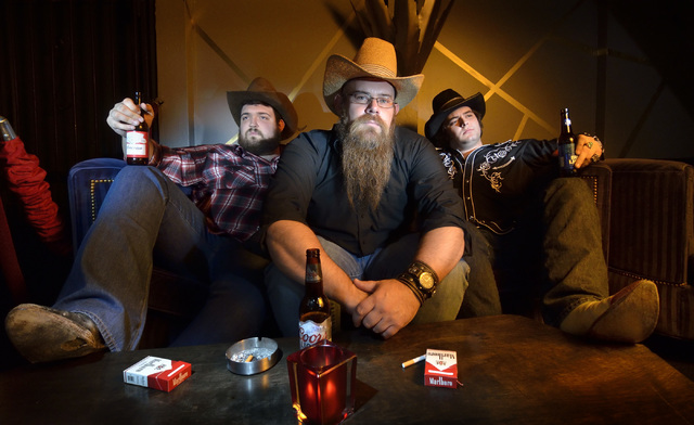 The Reeves Brothers band, from left, Matt Reeves, Kelly Bishop and Cole Reeves are shown at the Sand Dollar Lounge at 3335 Spring Mountain Road in Las Vegas on Thursday, Oct. 13, 2016. Bill Hughes ...