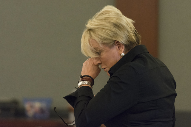Leslie Parraguirre, wife of Nevada Supreme Court Justice Ron Parraguirre, appears in court Tuesday during the sentencing for her former bookkeeper, Roxanne Sparks. Jason Ogulnik/Las Vegas Review-J ...