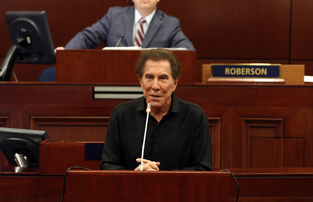 CEO of Wynn Resorts, Steve Wynn, makes a statement before the Nevada Legislature at the special session held on Monday, Oct. 10, 2016, in Carson City. Heidi Fang/Las Vegas Review-Journal