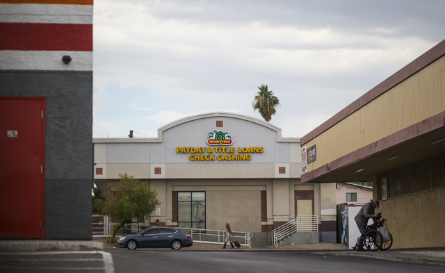 Payday lender Moneytree is shown off Maryland Parkway in downtown Las Vegas on Friday, Oct. 28, 2016. Chase Stevens/Las Vegas Review-Journal Follow @csstevensphoto