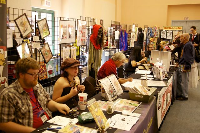 Artists display their work during the 2013 Vegas Valley Comic Book Festival. (Special to View)