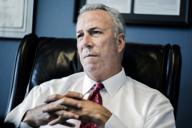 District Attorney Steve Wolfson details the expansion of the gun crimes unit during an interview in his office on Tuesday, May 17, 2016. Jeff Scheid/Las Vegas Review-Journal Follow @jlscheid