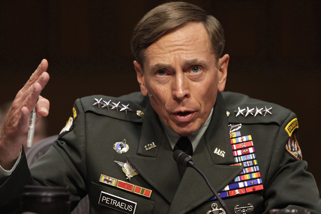 Gen. David Petraeus gestures during the Senate Intelligence Committee hearing on his nomination to be director of the Central Intelligence Agency in Washington, June 23, 2011. (Yuri Gripas/Reuters)