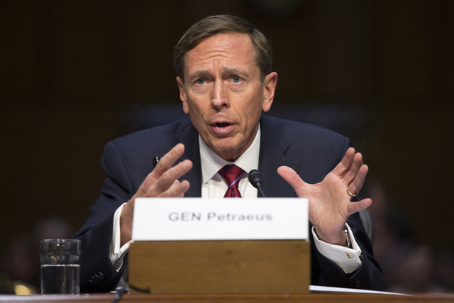 David Petraeus testifies on Capitol Hill in Washington, Sept. 22, 2015. (Evan Vucci/AP)