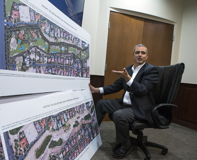 Developer Yohan Lowie with EHB Companies discusses his proposed large-scale and controversial development for the Badlands Golf Course in his office on Friday, Oct. 21, 2016. Jeff Scheid/Las Vegas ...