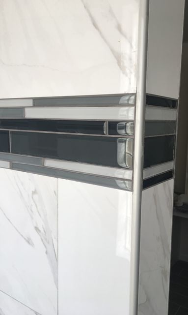 Options make transition from the tile to shower wall ...