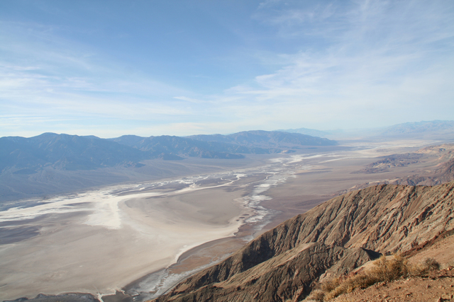 Dante's View, in Death Valley National Park, Calif., features a bird's-eye view of Badwater Basin below. (Charlotte Wall/Special to View)