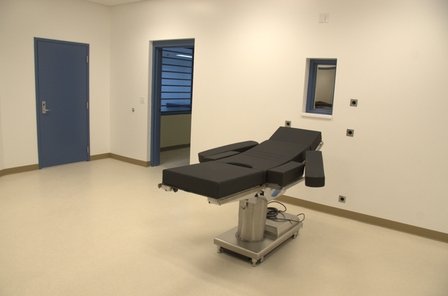 A view of the gurney inside the lethal injection chamber on Nov. 10, 2016. Courtesy the Nevada Department of Corrections