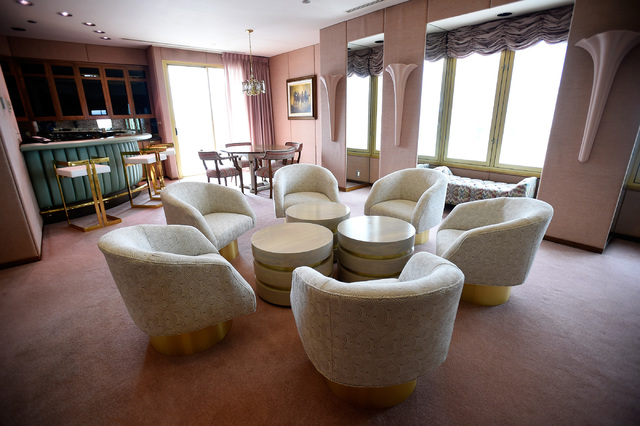 The Jackie Gaughan Suite at the El Cortez, Thursday, Oct. 27, 2016, in Las Vegas. The family-owned downtown hotel-casino will be celebrating its 75th anniversary after it originally opened in 1941 ...