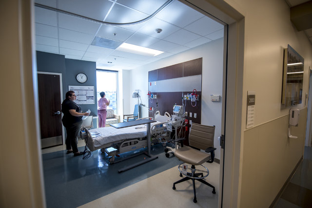 A patient exam room inside of Henderson Hospital in Henderson is seen during a public open house on Saturday, Oct. 22, 2016. (Joshua Dahl/Las Vegas Review-Journal)